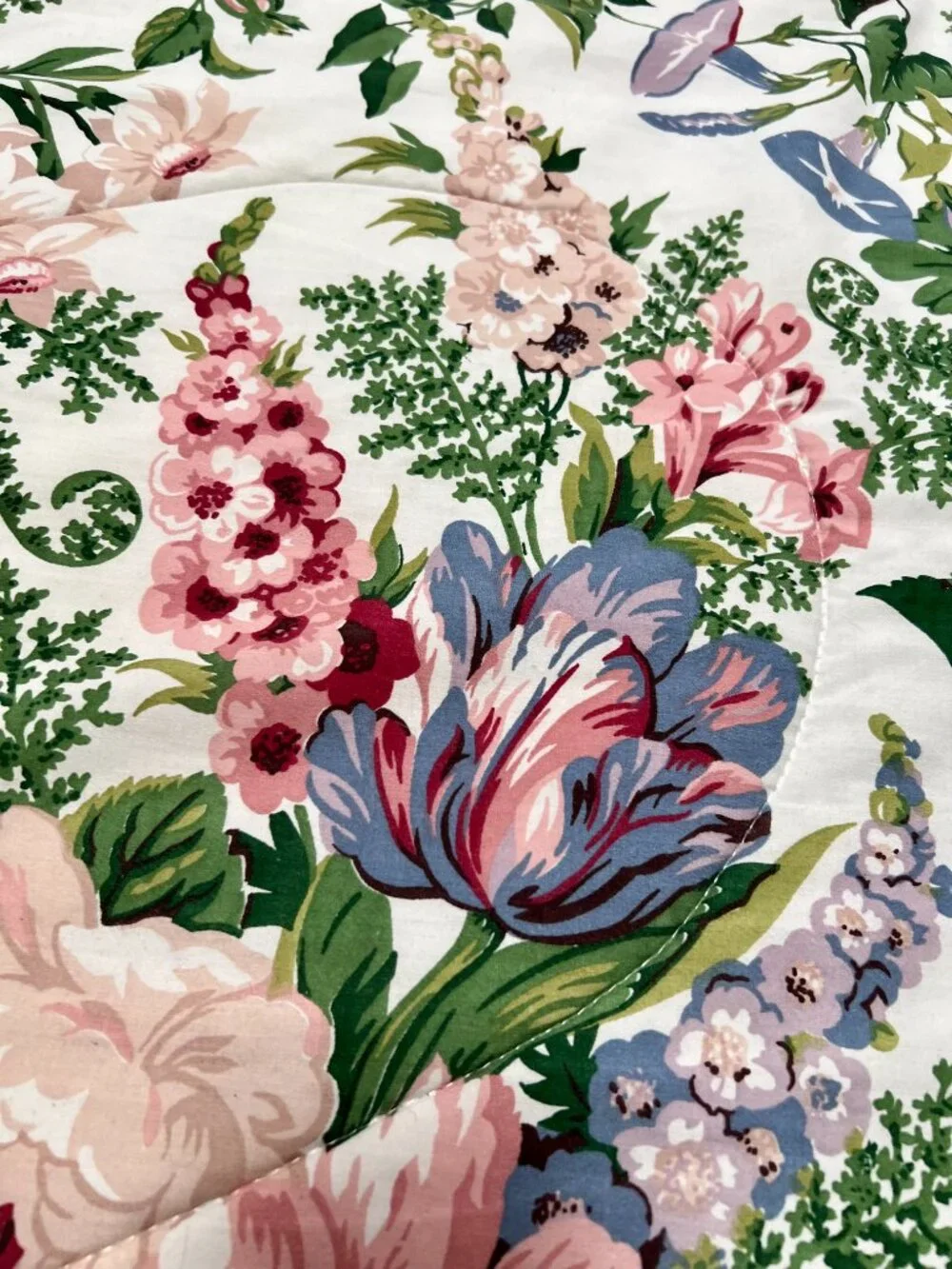 Vintage Waverly Spring Fever Floral Cottagecore Comforter Queen Size